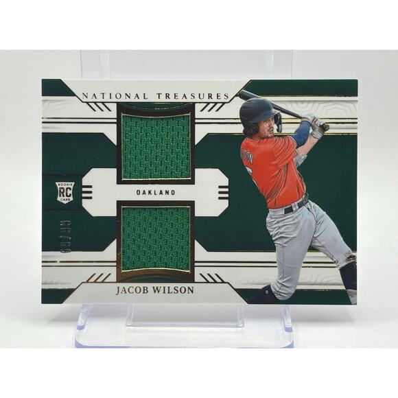 2024 National Treasures Jacob Wilson Game Gear Swatches Dual Jersey 69/99 SP RC - Picture 1 of 2